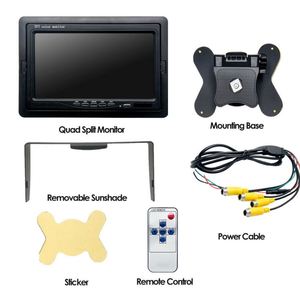 Moniteur de voiture à écran LCD TFT 7 pouces, écran quadruple, 4 canaux, 4 broches, entrée vidéo aviation <span class=keywords><strong>12V</strong></span> 24V <span class=keywords><strong>pour</strong></span> camion, bus, <span class=keywords><strong>camping</strong></span>-<span class=keywords><strong>car</strong></span> - Product Image 6
