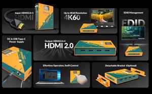 Amplificador de Distribución HDMI Profesional 1x4 4K60, Divisor HDMI 2.0 de 18Gbps para Soluciones de Señalización <span class=keywords><strong>Digital</strong></span> de Alta Definición - Product Image 5