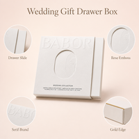 Boîte cadeau personnalisée pour ampoules de sérum, cadre ovale blanc gaufré rose, collection de mariage de la marque Serif, emballage OEM