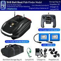 Vente en gros de bateaux à appâts pour la pêche à la carpe 500M, détecteur de poissons GPS Sonar, détecteur de profondeur, de température et de terrain