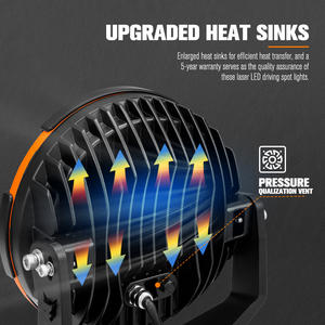 LIGHTFOX 1660M 4x4 Offroad Spotlight Built-in DRL 7inch 9 Inch <strong>Led</strong> Driving <strong>Light</strong> With Protective Front <strong>Grill</strong> - Product Image 5