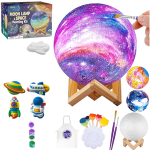 Kit de lampe <span class=keywords><strong>à</strong></span> peindre soi-même <span class=keywords><strong>pour</strong></span> <span class=keywords><strong>la</strong></span> lune Cadeaux de Noël DIY Space Moon Night Light article de <span class=keywords><strong>cadeau</strong></span> personnalisé - Product Image 1