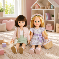 Poupée de mode en vinyle de 14 pouces avec yeux mobiles, vêtements et cheveux interchangeables, ensemble de tenues, chaussures et accessoires personnalisés pour poupée