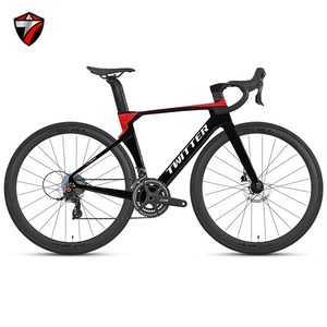 Vélo de route en fibre de carbone édition ultime, 24 vitesses, freins à double disque, conception de câblage interne pour la course compétitive en fibre de carbone - Product Image 2