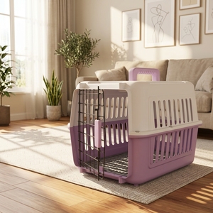 Trasportino per Animali Domestici in Plastica PP Ecologica, Varie Misure, Approvato per Voli, Traspirante, per Cani e Gatti - Product Image 3