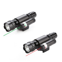 Lampe torche détachable en alliage d'aluminium rouge et verte avec viseur laser 31x150mm pour activités de tir et de chasse en extérieur