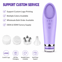 Cepillo de Limpieza Facial Eléctrico Multifuncional 4 en 1, Exfoliador Sónico de Silicona, Juego de Cepillos de Limpieza Facial al por Mayor