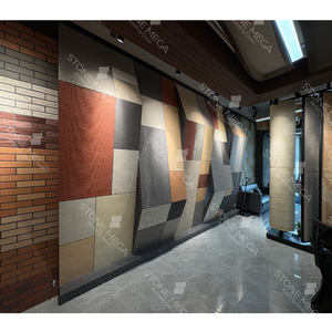 Panel de Revestimiento de Pared de Piedra Natural Flexible Artificial de Travertino, Azulejo de Pared de Arcilla MCM, Chapa para Decoración Interior y Exterior - Product Image 5