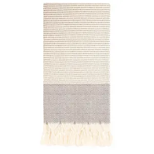 वक्र और वर्ग प्रतीक नमूनों की तरह बिसात Snazzy Pestemal तौलिया Tassels के साथ नई फैशन मॉडलिंग तौलिया % 100 कपास