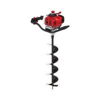 Tarière à poteaux robuste 51,7 cm³ 1,5 kW avec réservoir de carburant de 900 ml, portée de 80 à 500 mm, profondeur maximale de 1,5 m, idéale pour les clôtures et la construction