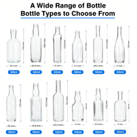 Botol Kaca Mini 50ml 100ml dengan Tutup Aluminium ROPP untuk Souvenir Pernikahan Grosir