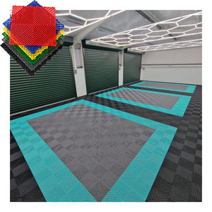 Carrelage de sol de garage en PVC imbriqué pour garage Revêtement de sol en plastique pour entrepôt Lavage de voiture Drain <span class=keywords><strong>Dalle</strong></span> <span class=keywords><strong>Dalle</strong></span> Rib Garage Tapis de sol - Product Image 5