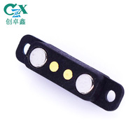 Imán de Resorte para Electrodomésticos Pequeños, Conector USB PCB con Orificio de Posicionamiento, Clasificación IP67, Paso de 2.8 mm, Contacto Magnético de Cobre de 2 Pines