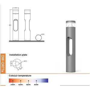 Lampu <span class=keywords><strong>Bollard</strong></span> Taman Luar Ruangan Tahan Air IP65 Aluminium Murah 14W 19W 24W untuk Jalan Setapak dan Taman - Product Image 1