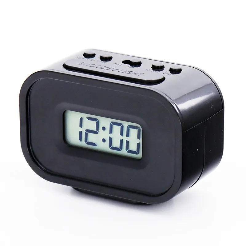 Fábrica OEM Simples Mesa Mesa Eletrônica Digital Desk Alarm Clock Snooze Time Watch