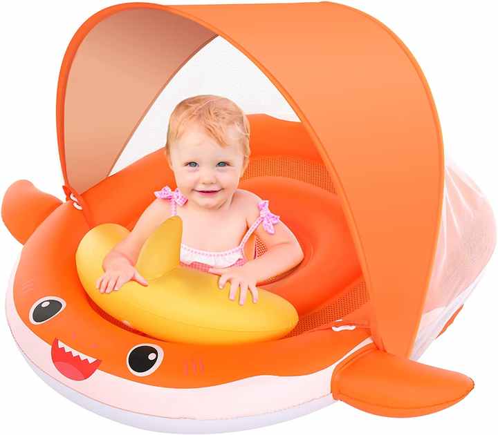 Infant Swim Float for Swim Pool , Inflatable Baby Float Water Toy with ...