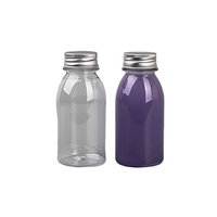 Bouteille en plastique PET pour jus de fruits en vrac de Chine, 200/250/300/350/500 ml, avec couvercle noir inviolable