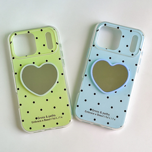 Funda para celular con espejo en forma de corazón para Huawei <span class=keywords><strong>Honor</strong></span> <span class=keywords><strong>X80</strong></span> Pro Max, estilo maquillaje para chicas. - Product Image 5