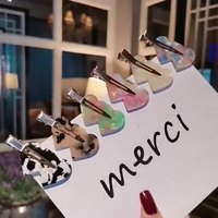 Ensemble de pinces à cheveux en acétate en forme de cœur, barrettes crocodiles sans pli, accessoires de mode doux pour femmes et filles