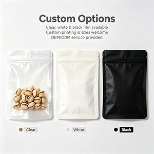 Sachet refermable givré imprimé sur mesure en plastique alimentaire pour noix, bonbons et snacks - Product Image 5