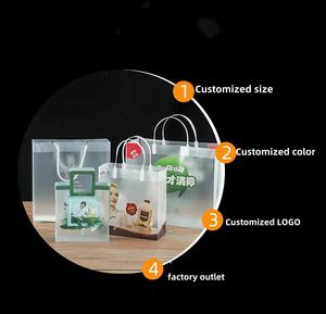 Venta al por mayor transparente <span class=keywords><strong>PE</strong></span> bolsas de plástico esmerilado <span class=keywords><strong>PP</strong></span> para ropa regalo embalaje bolsas de la compra - Product Image 3