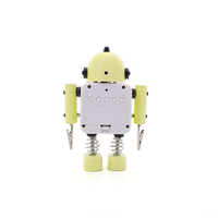 Jam Alarm digital Robot kartun anak-anak kreatif personalisasi jam bangun logam dengan lampu mata berkedip dan klip tangan