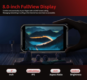 Tablette robuste industrielle Android 10.0 de 8 pouces, étanche IP68, 4G, USB, 128 Go, 6 Go de RAM, écran tactile, lecteur de codes-barres, déverrouillage par empreinte digitale - Product Image 4