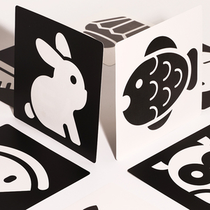 Novedades en <span class=keywords><strong>Juguetes</strong></span> Educativos Montessori, Tarjetas de Estimulación Visual en Blanco y Negro para Bebés, Niños Pequeños, Niños y Niñas - Product Image 4