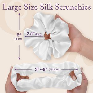 Coleteros de Pelo Elásticos de Seda 100% con Rayas, de Gran Tamaño, Certificados Oeko-Tex, <span class=keywords><strong>para</strong></span> Cabello Grueso y Rizado, Ecológicos - Product Image 4