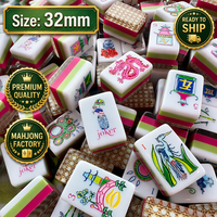 Tuiles de Mahjong Américaines de Haute Qualité, Style Moderne, en Acrylique Gravé, 160 Tuiles Américaines, 4 Niveaux, 160 Pièces, Tuiles en Acrylique Luxueuses