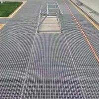 Grille de drainage en PRV (Plastique Renforcé de Fibres) 38x38mm pour caniveau, revêtement de sol et passerelle d'évacuation des eaux pluviales
