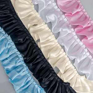 Ruban en <span class=keywords><strong>satin</strong></span> froissé coloré RYL 5 cm, bordure à volants, dentelle faite à la main pour la <span class=keywords><strong>d</strong></span>écoration de rideaux, de canapés, de vêtements et de la maison - Product Image 1