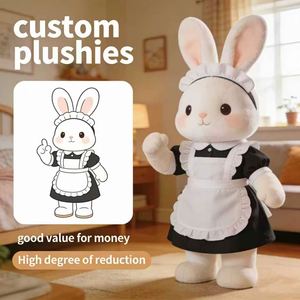 Peluche de Conejito Babysitter, Juguete de Peluche Suave, Muñeca de Cuidadora Personalizada para Niños, MOQ Bajo Aceptado, Regalos Súper Suaves para las Fiestas - Product Image 1