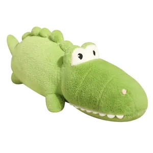 hot selling giant crocodile alligator plush toy sleeping long body throw pillow