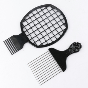 Peigne Afro en Métal Noir Long, Outils de Salon, pour Homme Africain, Femme, Huile, Torsade, 2 Pièces - Product Image 4