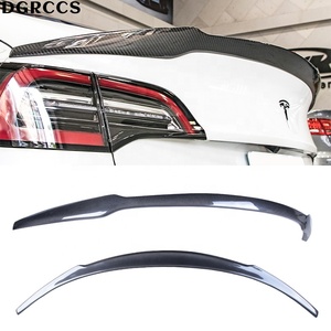 สปอยเลอร์หลังคาร์บอนไฟเบอร์ทรง Model 3 สำหรับปี 2017-2023 ทำจากคาร์บอนไฟเบอร์ - Product Image 1