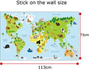 Nuevo Mapa del Mundo Educativo <span class=keywords><strong>de</strong></span> PVC Removible y Ecológico <span class=keywords><strong>para</strong></span> Habitación Infantil, Adhesivos <span class=keywords><strong>de</strong></span> <span class=keywords><strong>Pared</strong></span> con Dibujos Animados <span class=keywords><strong>de</strong></span> Animales <span class=keywords><strong>para</strong></span> Guardería y Jardín <span class=keywords><strong>de</strong></span> Niños - Product Image 6
