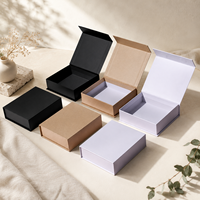 Boîte à bijoux de luxe à fermeture magnétique, étui de rangement rigide en papier portable, estampage à chaud, logo personnalisé pour les boîtes d'emballage cadeau