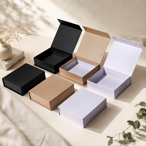 Luxury <strong>Beige</strong> Magnetic Jewelry Box Portable Ring Bracelet <strong>Storage</strong> Case Gift Jewelry Packaging Paper <strong>Boxes</strong> - Product Image 1