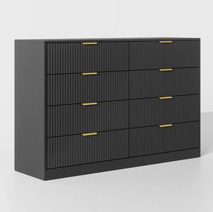 Commode à tiroirs pour chambre à coucher avec 8 tiroirs, 55 pouces de large, commode moderne avec poignée en métal - Product Image 4