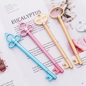 Novelty Student Retro Key Shape Banner Plastic <b>Ballpoint</b> <b>Pen</b> 0.5mm Black/Blue Ink Non-Erasable Silk Print/Laser - Product Image 6