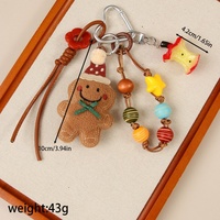 Nouvel Arrivage – Lot de 4 Breloques de Noël en Peluche, Pendentifs Mignons en Forme de Bonhomme en Pain d'Épices, pour Sacs et Arbres de Noël