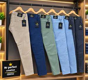 Pantalones Cargo Lisos para Hombre en Tela Vaquera Teñida con Azufre en Beige, Azul Marino, Verde Salvia, Azul Claro y Carbón con Corte Recto y Estilo Utilitario - Product Image 3