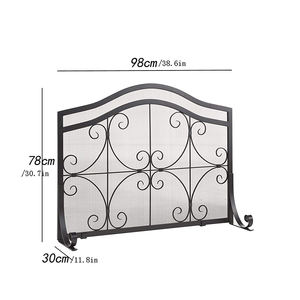 Écran de cheminée en métal robuste résistant à la <span class=keywords><strong>chaleur</strong></span>, motif moderne, accessoire de sécurité intérieur pour salon - Product Image 3