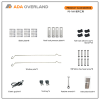 ADA OVERLAND Tienda de Campaña de Techo Rígido Tipo Concha para 2-3 Personas, Equipo de Camping Todoterreno 4x4