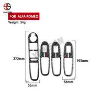 Autocollant de panneau de levage de fenêtre intérieure de voiture en fibre de carbone pour Alfa Romeo 159 2004 2005 2006 2007 2008 2009 2010 2011 Accessoires