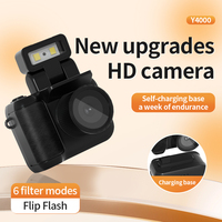 Cámara Digital Portátil Retro Sourcingark Mini 1080P HD para Viajes, Vlogs y Estudiantes, Videocámara Pequeña con Pantalla Y4000