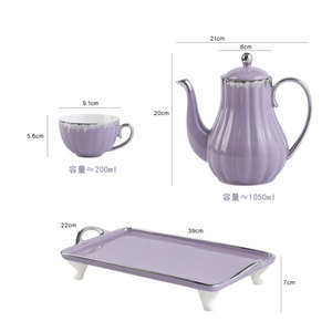 Juego de Tazas y Tetera de Cerámica de Lujo, 6 Piezas, Personalizado, para Fiestas <span class=keywords><strong>en</strong></span> Casa - Product Image 5