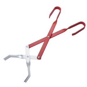 Red Aluminum Charcoal Tongs 3 Piece Set Heat Resistant For Grilling BBQ Tools - Product Image 2