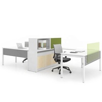 Poste de travail modulaire pour bureau, cloison de bureau 4/6 places, table de travail avec cloison, mobilier de bureau pour 2 à 12 personnes